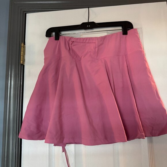 Womens Blaosn Size XL Pink Athletic Skort Ties on Waistband Pocket Stretchy - Picture 3 of 4
